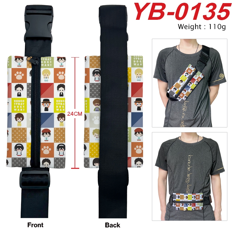 Bungo Stray Dogs Anime Canvas Shoulder Bag Chest Bag Waist Bag 110g YB-0135