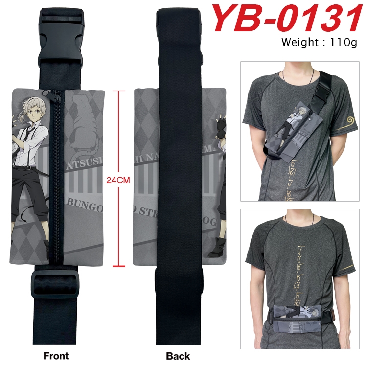 Bungo Stray Dogs Anime Canvas Shoulder Bag Chest Bag Waist Bag 110g  YB-0131