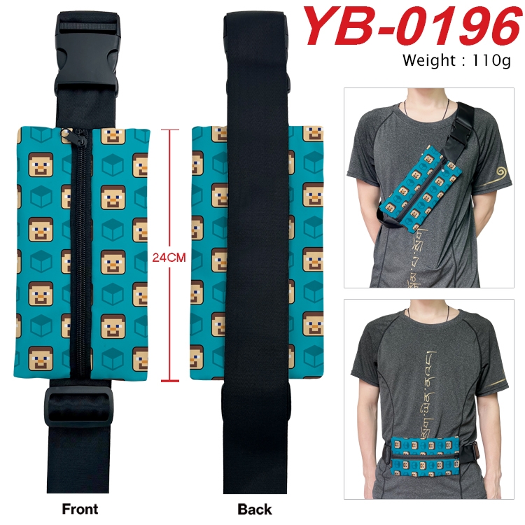 Minecraft Anime Canvas Shoulder Bag Chest Bag Waist Bag 110g  YB-0196