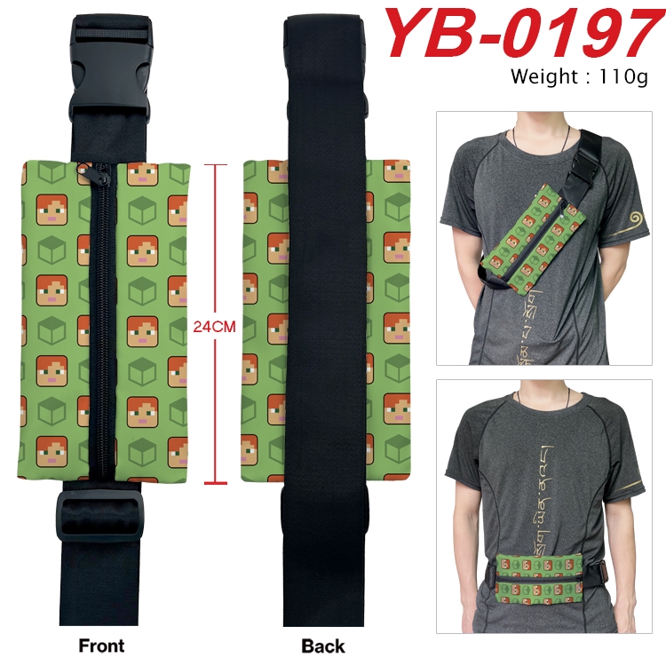Minecraft Anime Canvas Shoulder Bag Chest Bag Waist Bag 110g  YB-0197