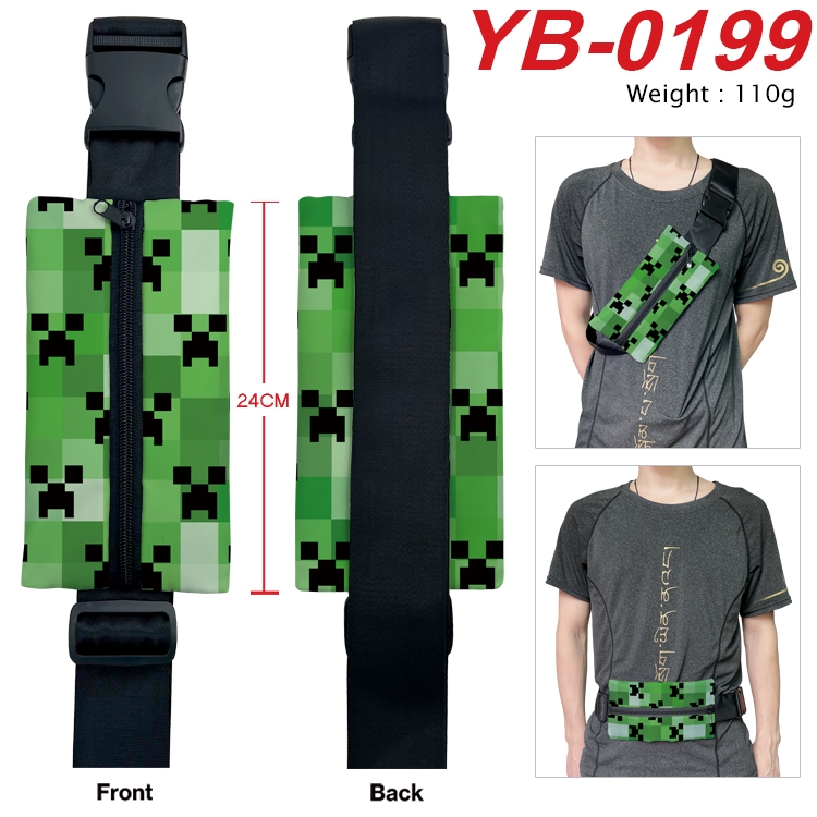 Minecraft Anime Canvas Shoulder Bag Chest Bag Waist Bag 110g YB-0199