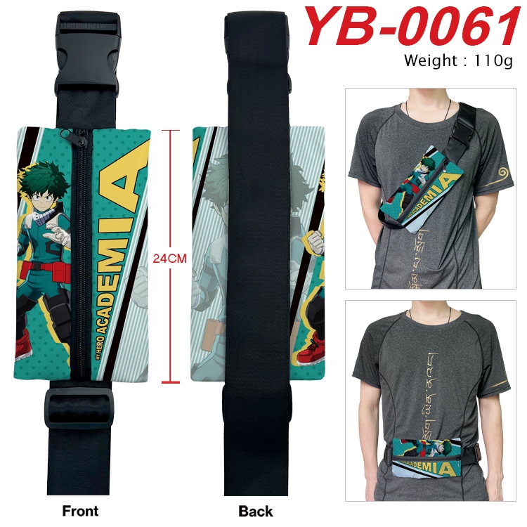 My Hero Academia Anime Canvas Shoulder Bag Chest Bag Waist Bag 110g YB-0061