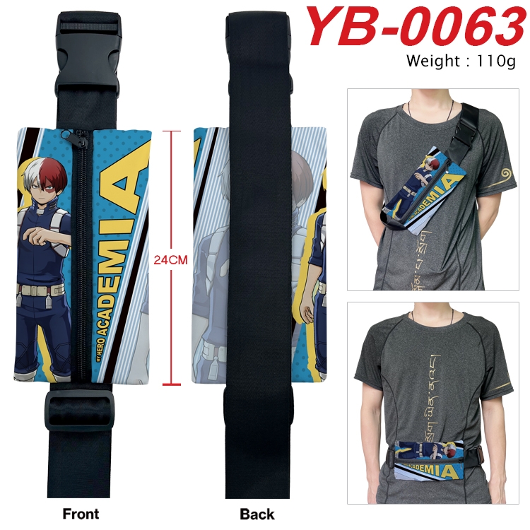 My Hero Academia Anime Canvas Shoulder Bag Chest Bag Waist Bag 110g YB-0063