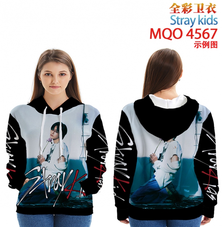 Stray Kids  Long Sleeve Hooded Full Color Patch Pocket Sweatshirt from XXS to 4XL MQO-4567-3