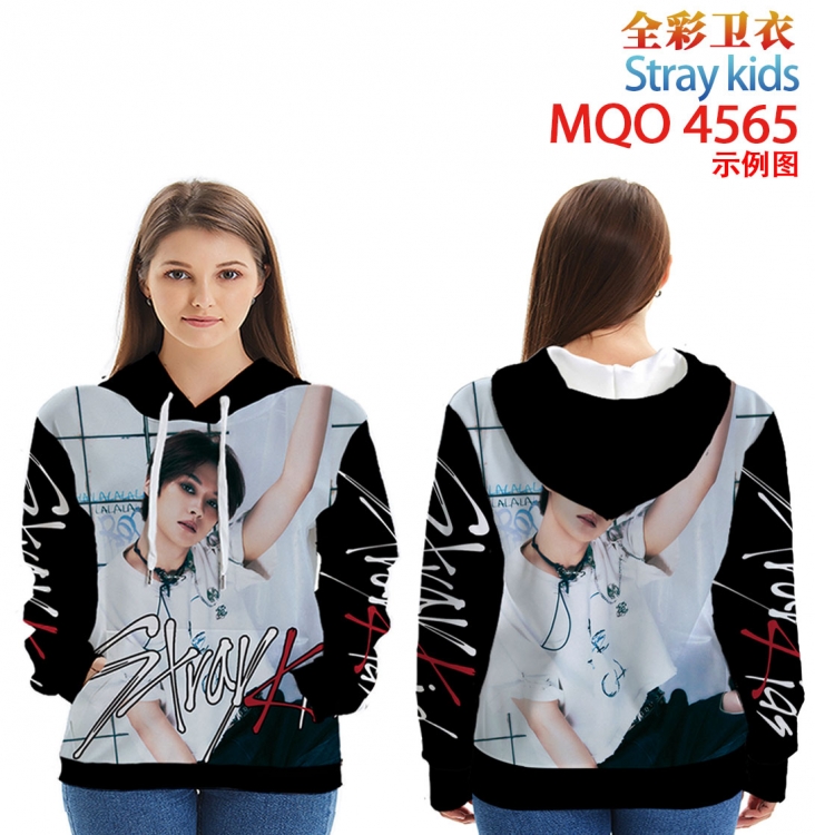 Stray Kids  Long Sleeve Hooded Full Color Patch Pocket Sweatshirt from XXS to 4XL MQO-4565-3