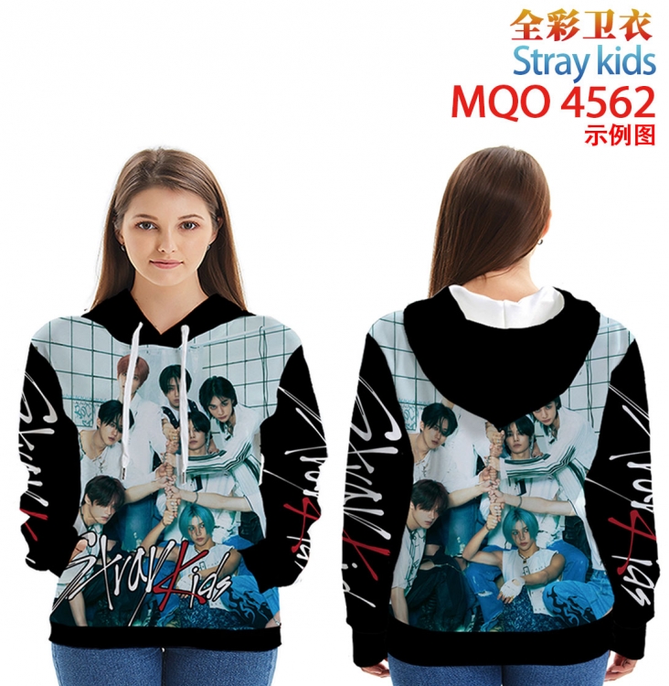 Stray Kids  Long Sleeve Hooded Full Color Patch Pocket Sweatshirt from XXS to 4XL  MQO-4562-3