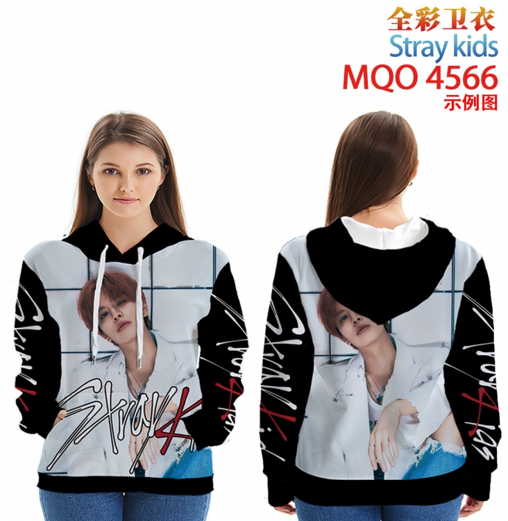 Stray Kids  Long Sleeve Hooded Full Color Patch Pocket Sweatshirt from XXS to 4XL MQO-4566-3