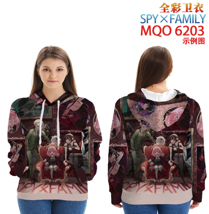 SPY×FAMILY Long Sleeve Hooded Full Color Patch Pocket Sweatshirt from XXS to 4XL