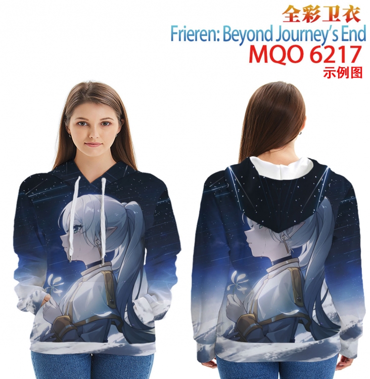 Frieren: Beyond Journeys End  Long Sleeve Hooded Full Color Patch Pocket Sweatshirt from XXS to 4XL MQO 6217
