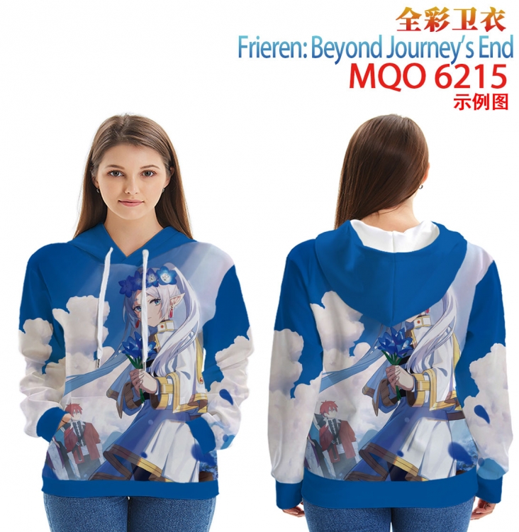 Frieren: Beyond Journeys End Long Sleeve Hooded Full Color Patch Pocket Sweatshirt from XXS to 4XL  MQO 6215