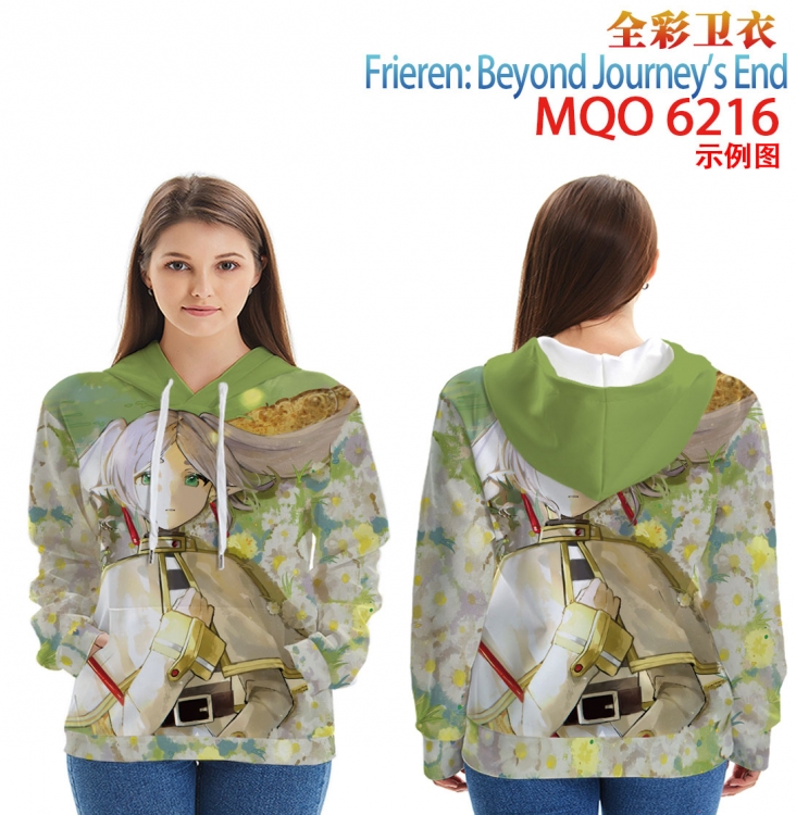 Frieren: Beyond Journeys End  Long Sleeve Hooded Full Color Patch Pocket Sweatshirt from XXS to 4XL MQO 6216