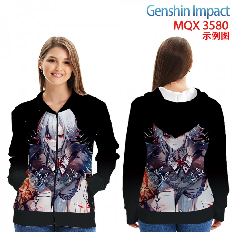 Genshin Impact Anime Zip patch pocket sweatshirt jacket Hoodie from 2XS to 4XL  MQX 3580