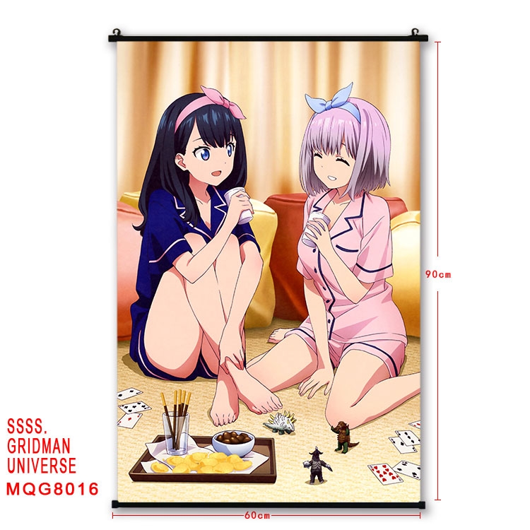 GRIDMAN UNIVERSE Anime black Plastic rod Cloth painting Wall Scroll 60X90CM MQG-8016