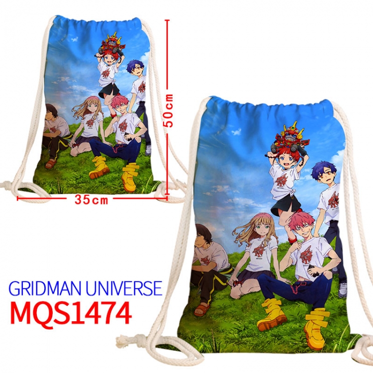 GRIDMAN UNIVERSE Canvas drawstring pocket backpack 50x35cm MQS-1474
