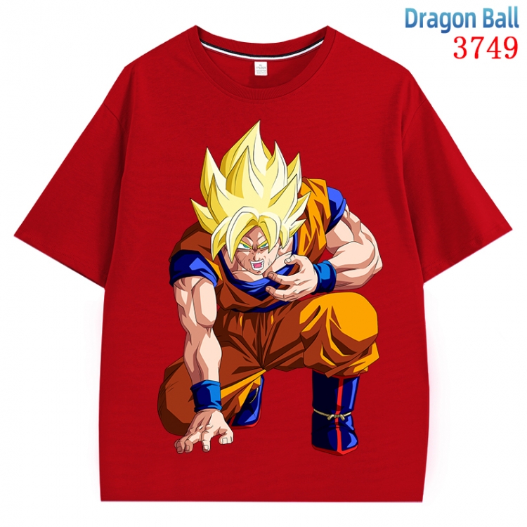 DRAGON BALL Anime Pure Cotton Short Sleeve T-shirt Direct Spray Technology from S to 4XL CMY-3749-3
