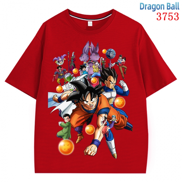 DRAGON BALL Anime Pure Cotton Short Sleeve T-shirt Direct Spray Technology from S to 4XL CMY-3753-3