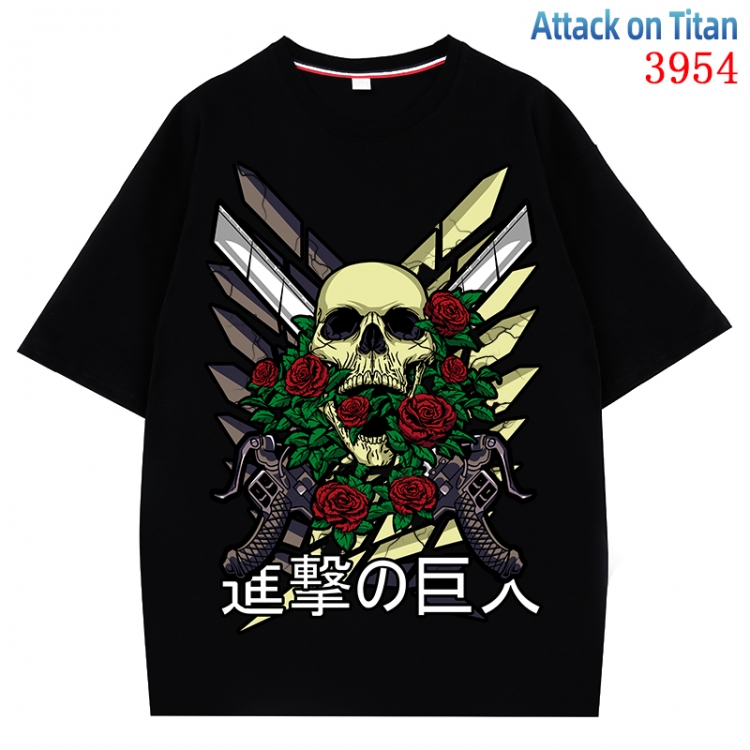 Shingeki no Kyojin Anime Pure Cotton Short Sleeve T-shirt Direct Spray Technology from S to 4XL CMY-3954-2