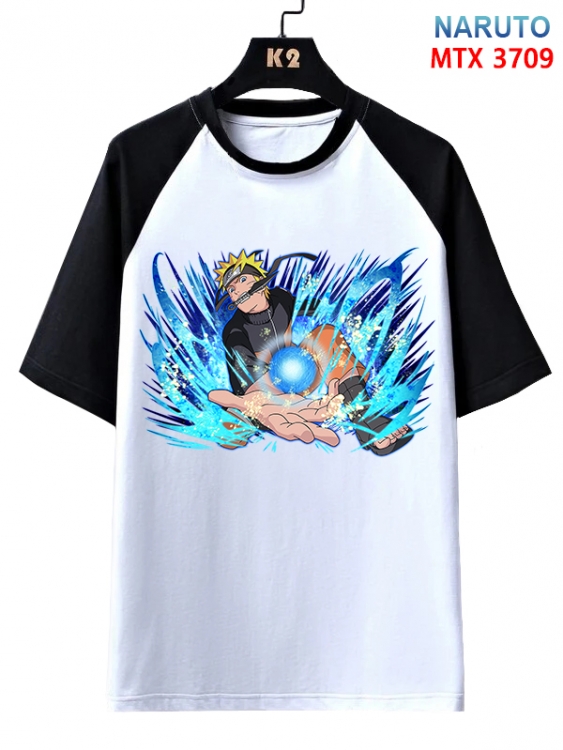 Naruto Anime raglan sleeve cotton T-shirt from XS to 3XL MTX-3709