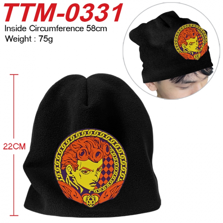 JoJos Bizarre Adventure Printed plush cotton hat with a hat circumference of 58cm 75g (adult size)  TTM-0331