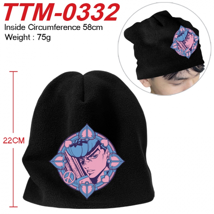 JoJos Bizarre Adventure Printed plush cotton hat with a hat circumference of 58cm 75g (adult size)  TTM-0332
