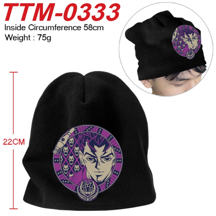 JoJos Bizarre Adventure Printed plush cotton hat with a hat circumference of 58cm 75g (adult size)  TTM-0333