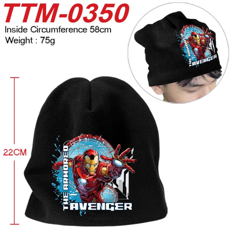 Superhero Printed plush cotton hat with a hat circumference of 58cm 75g (adult size) TTM-0350