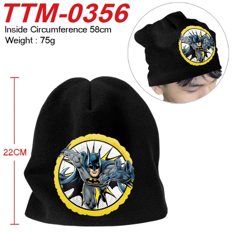 Superhero Printed plush cotton hat with a hat circumference of 58cm 75g (adult size) TTM-0356