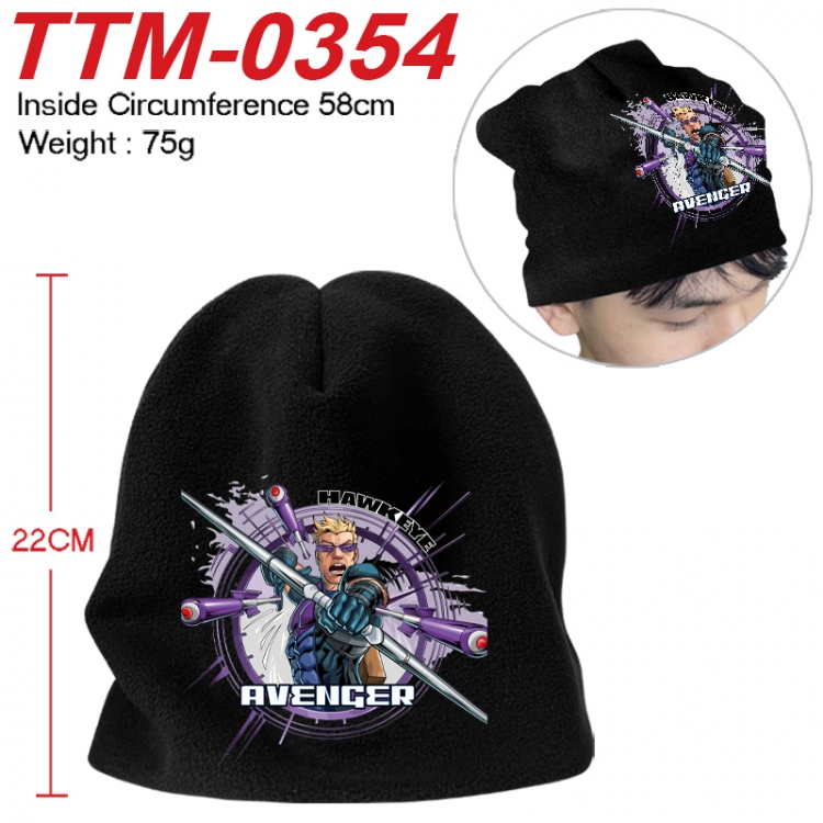 Superhero Printed plush cotton hat with a hat circumference of 58cm 75g (adult size) TTM-0354