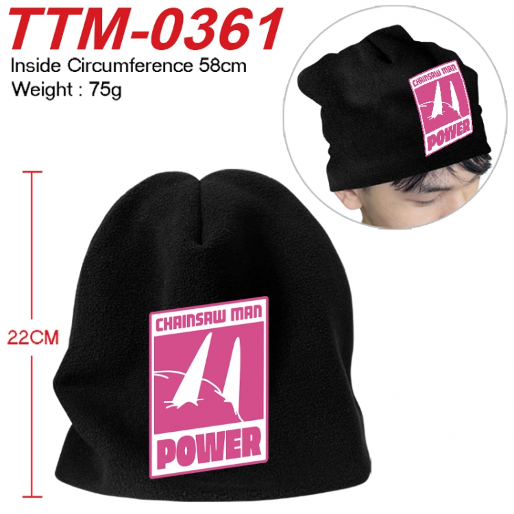 Chainsaw man Printed plush cotton hat with a hat circumference of 58cm 75g (adult size) TTM-0361