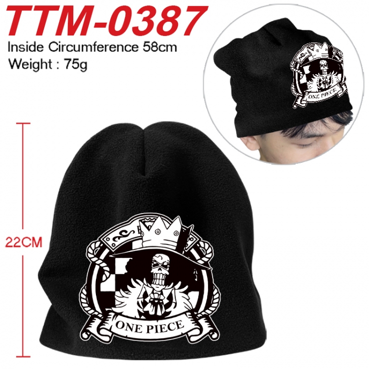 One Piece Printed plush cotton hat with a hat circumference of 58cm 75g (adult size)  TTM-0387