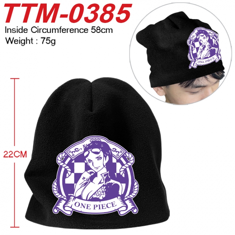 One Piece Printed plush cotton hat with a hat circumference of 58cm 75g (adult size)  TTM-0385