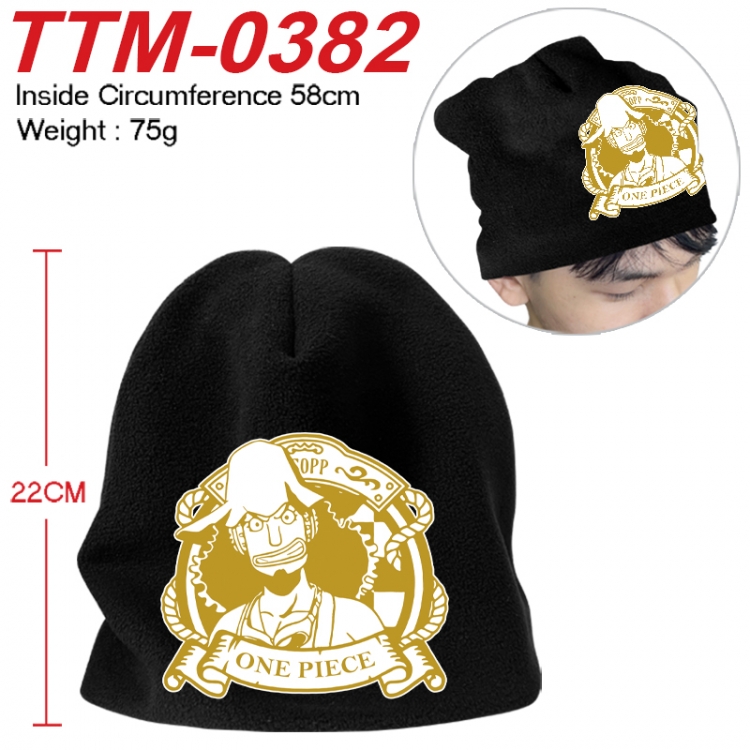 One Piece Printed plush cotton hat with a hat circumference of 58cm 75g (adult size)  TTM-0382