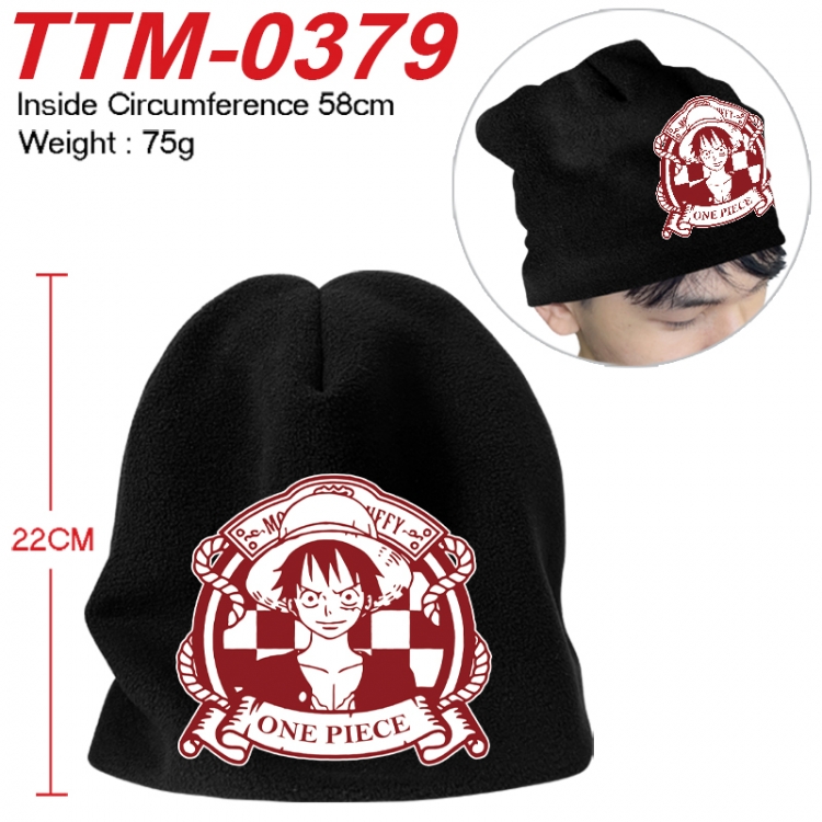 One Piece Printed plush cotton hat with a hat circumference of 58cm 75g (adult size) TTM-0379