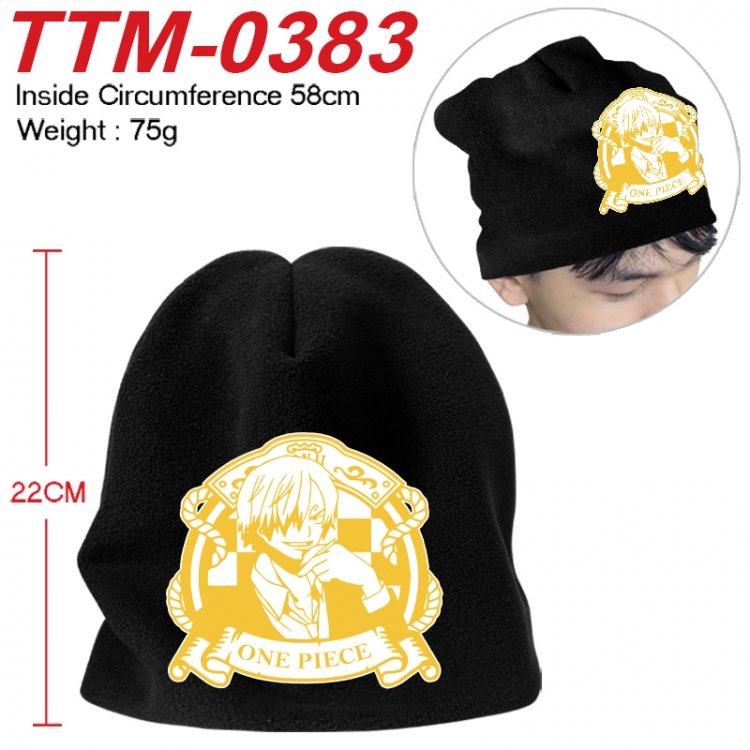 One Piece Printed plush cotton hat with a hat circumference of 58cm 75g (adult size) TTM-0383