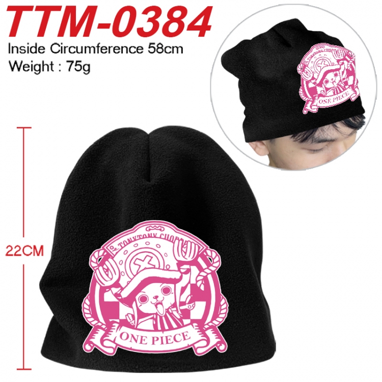One Piece Printed plush cotton hat with a hat circumference of 58cm 75g (adult size) TTM-0384