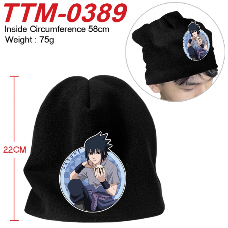 Naruto Printed plush cotton hat with a hat circumference of 58cm 75g (adult size) TTM-0389