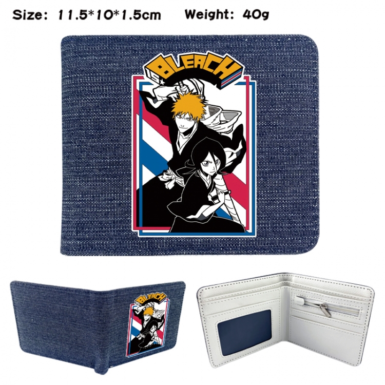 Bleach Anime denim folding full-color wallet 11.5X10X1.5CM