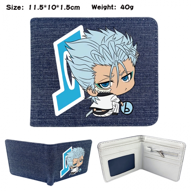 Bleach Anime denim folding full-color wallet 11.5X10X1.5CM