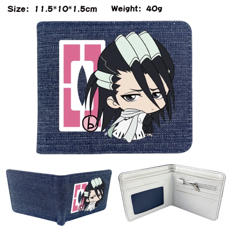 Bleach Anime denim folding full-color wallet 11.5X10X1.5CM