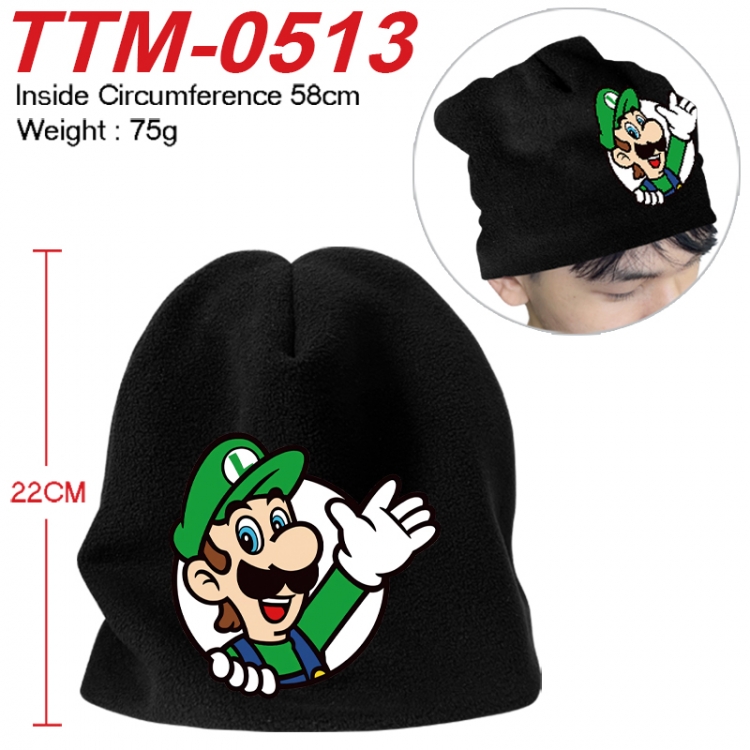 Super Mario Printed plush cotton hat with a hat circumference of 58cm 75g (adult size) TTM-0513
