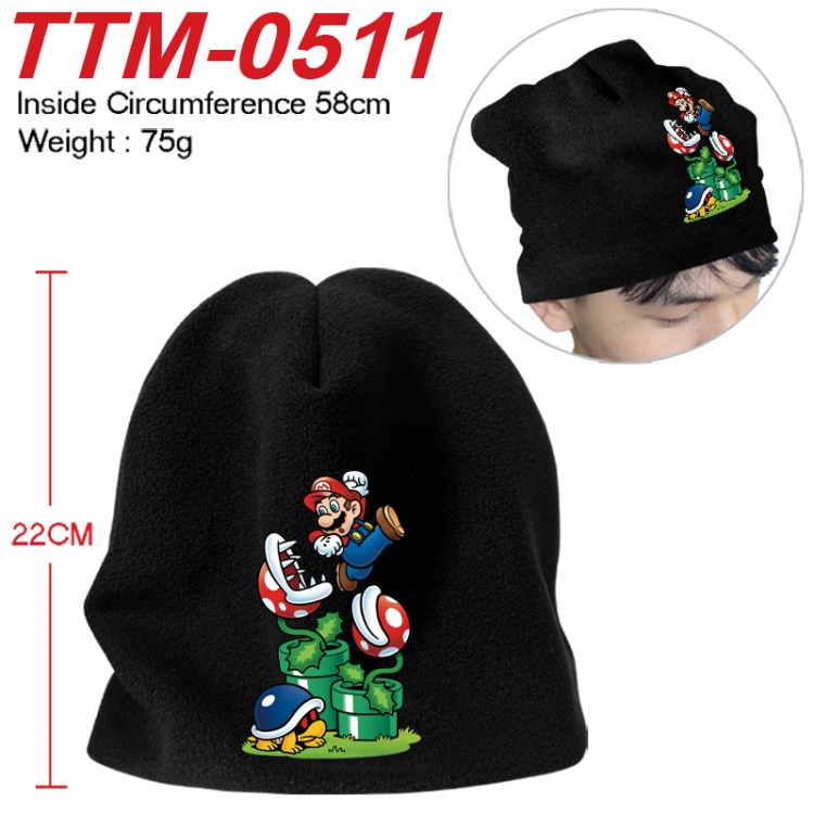 Super Mario Printed plush cotton hat with a hat circumference of 58cm 75g (adult size) TTM-0511