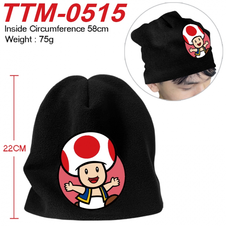 Super Mario Printed plush cotton hat with a hat circumference of 58cm 75g (adult size) TTM-0515