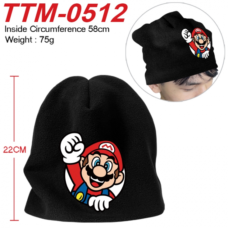 Super Mario Printed plush cotton hat with a hat circumference of 58cm 75g (adult size) TTM-0512