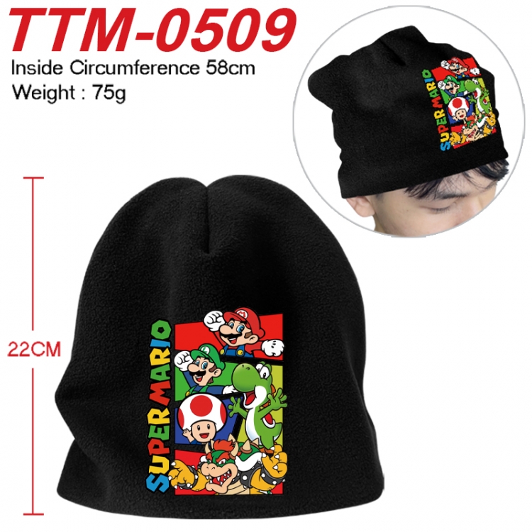 Super Mario Printed plush cotton hat with a hat circumference of 58cm 75g (adult size) TTM-0509