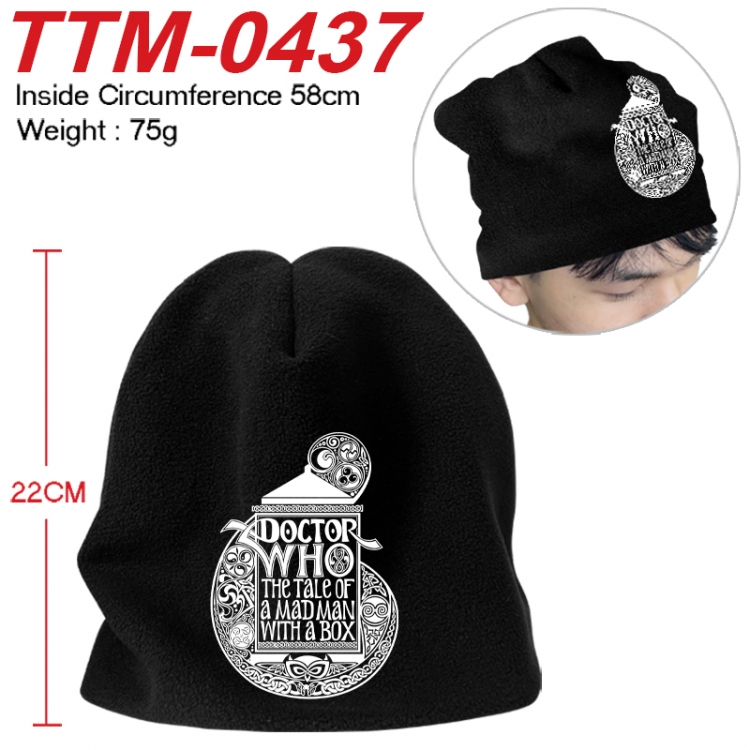 Doctor Who Printed plush cotton hat with a hat circumference of 58cm 75g (adult size) TTM-0437