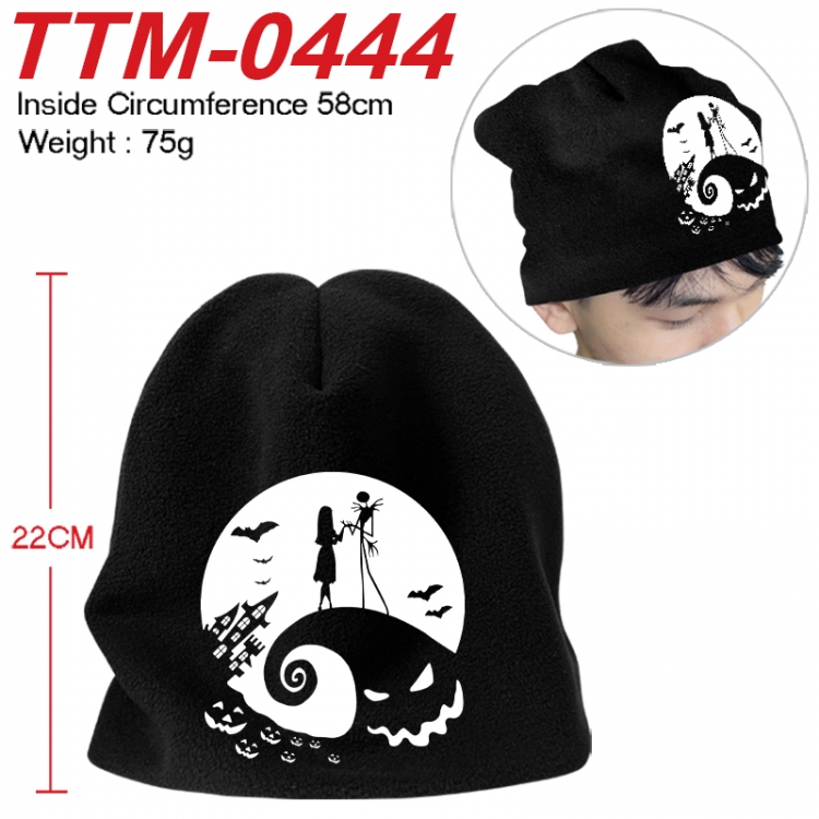 The Nightmare Before Christmas Printed plush cotton hat with a hat circumference of 58cm 75g (adult size) TTM-0444