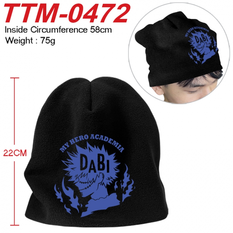 My Hero Academia Printed plush cotton hat with a hat circumference of 58cm 75g (adult size) TTM-0472