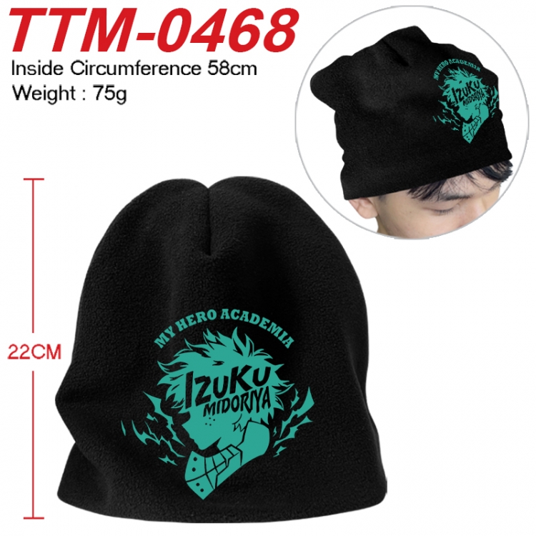 My Hero Academia Printed plush cotton hat with a hat circumference of 58cm 75g (adult size) TTM-0468