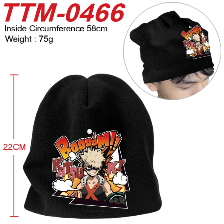 My Hero Academia Printed plush cotton hat with a hat circumference of 58cm 75g (adult size) TTM-0466