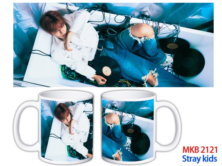 Stray kids Anime color printing ceramic mug cup price for 5 pcs MKB-2121